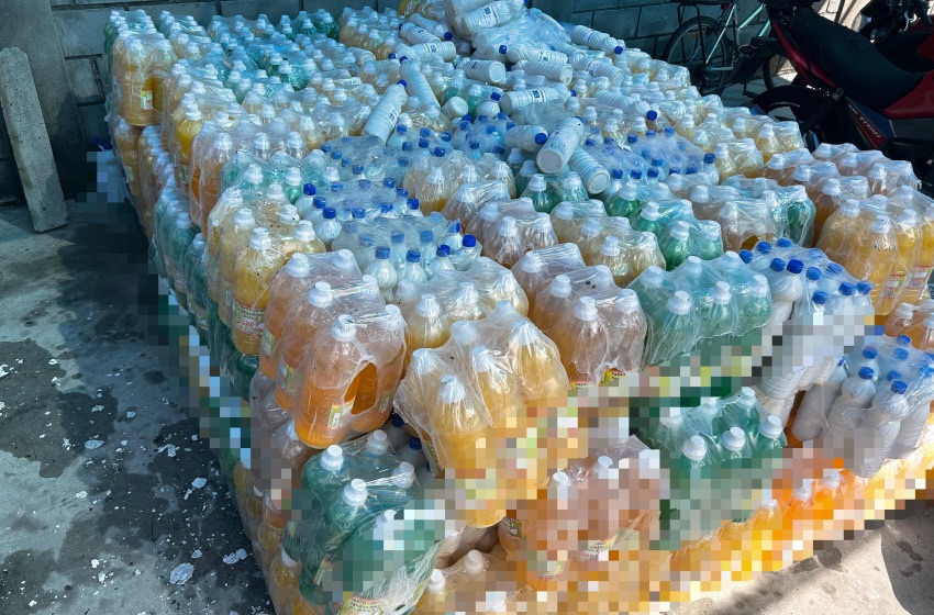 Vigilância Sanitária apreende mais de 5 mil litros de saneantes clandestinos no Canaã