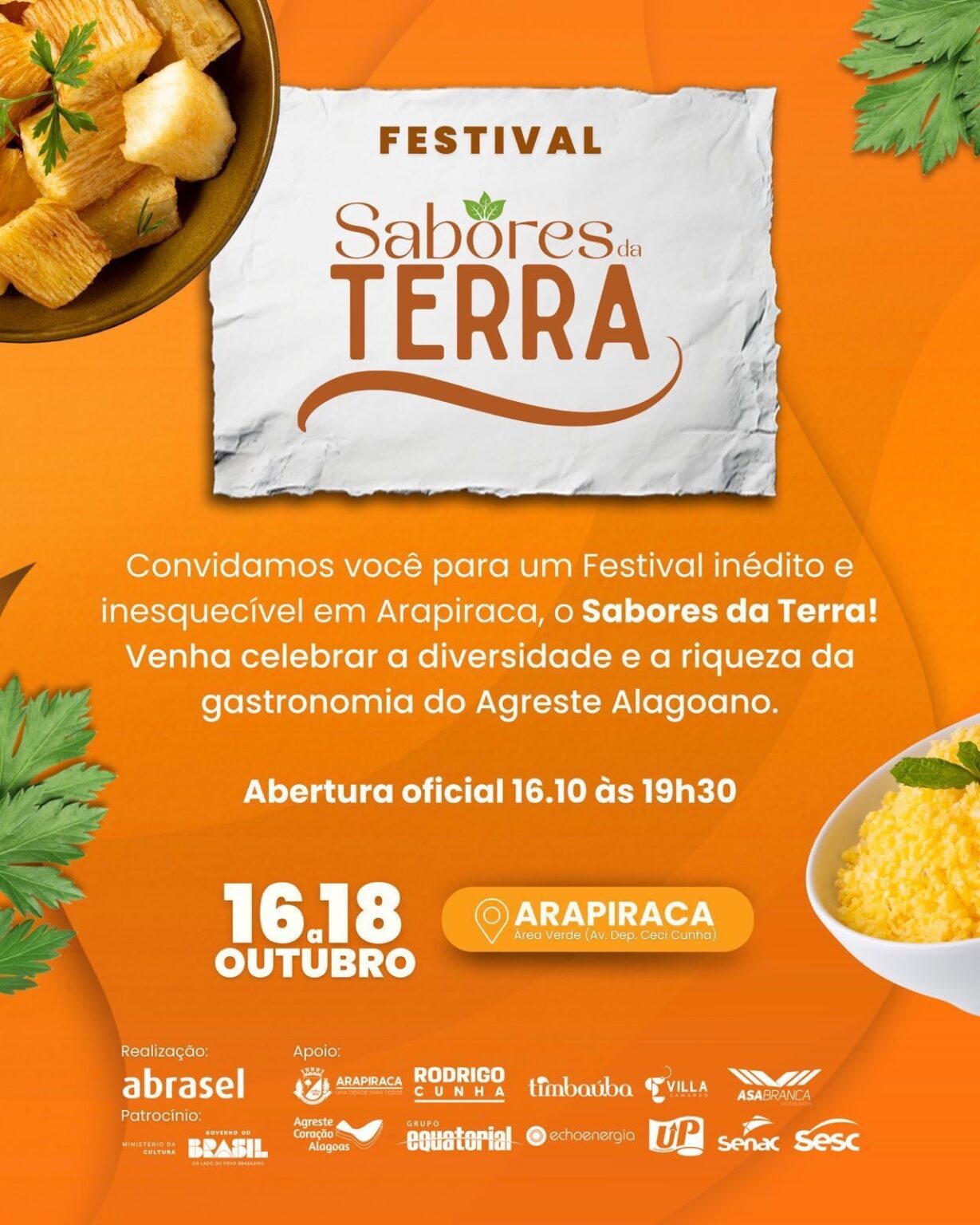 Festival Sabores da Terra celebra a gastronomia e a cultura do Agreste em Arapiraca