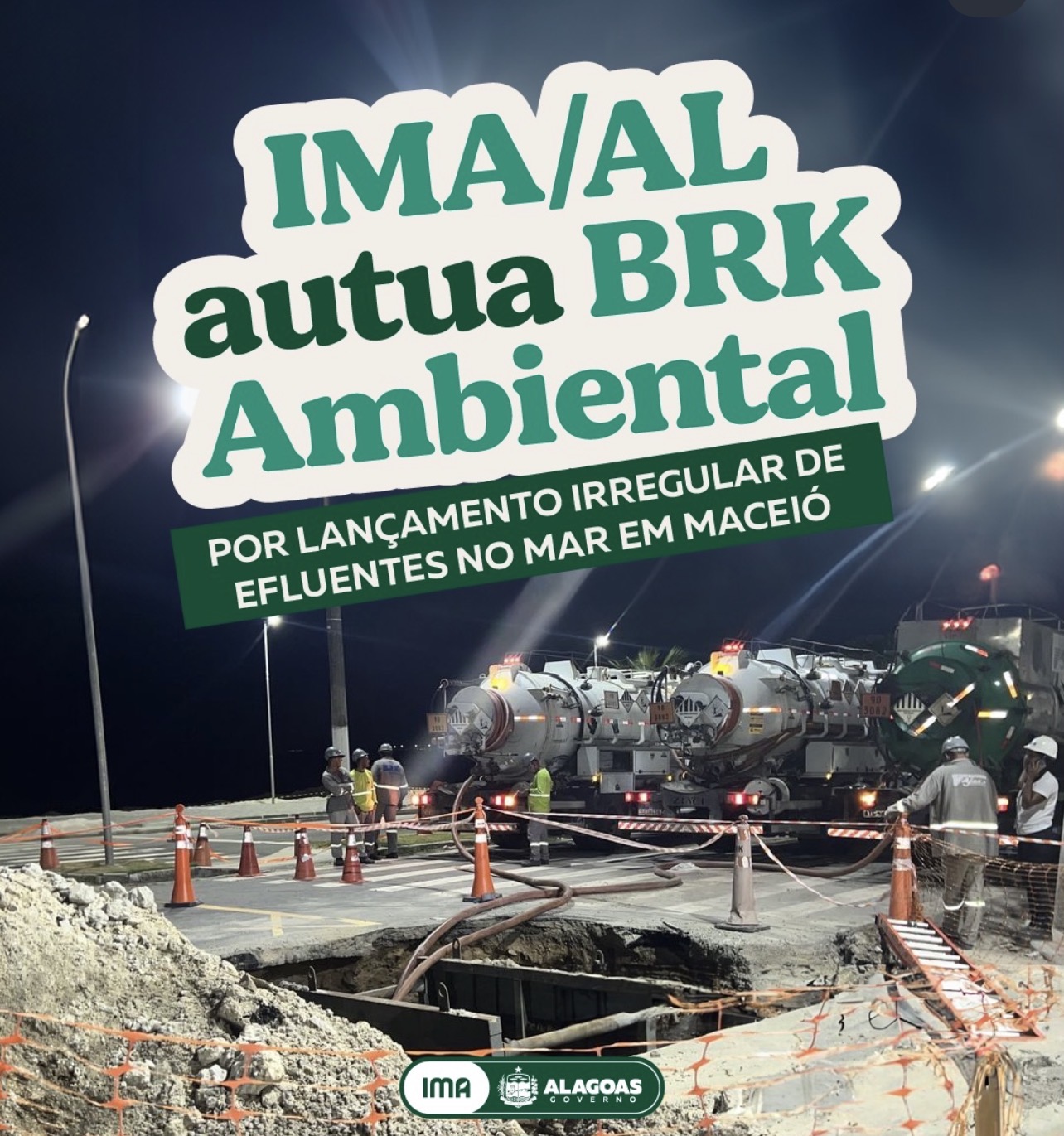 IMA/AL autua BRK Ambiental POR LANÇAMENTO IRREGULAR DE EFLUENTES NO MAR ...