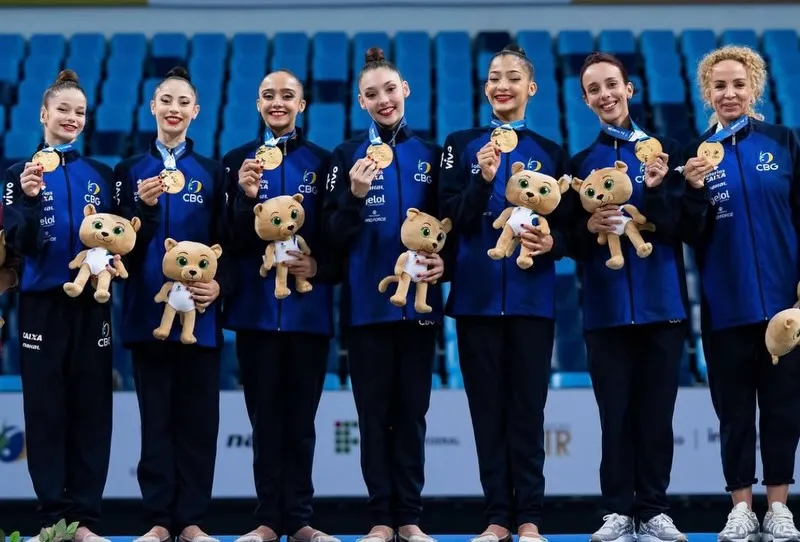 AO SOM DE “VOANDO PRO PARÁ” E COM ALAGOANA NA EQUIPE, BRASIL É TRIPLO OURO NO PAN-AMERICANO DE GINÁSTICA