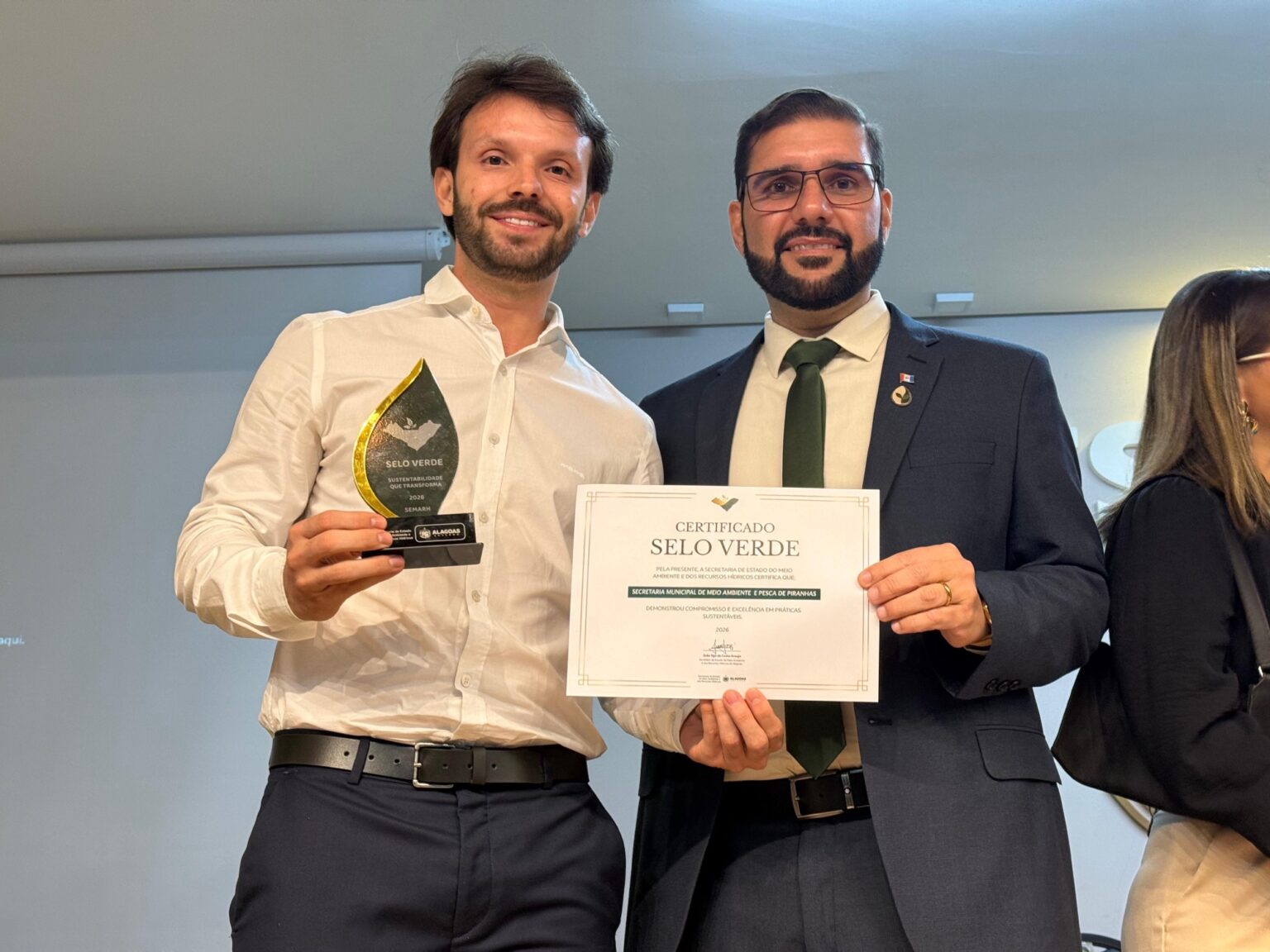 PIRANHAS É O ÚNICO MUNICÍPIO DE ALAGOAS A CONQUISTAR DUAS CERTIFICAÇÕES DO SELO VERDE 2026