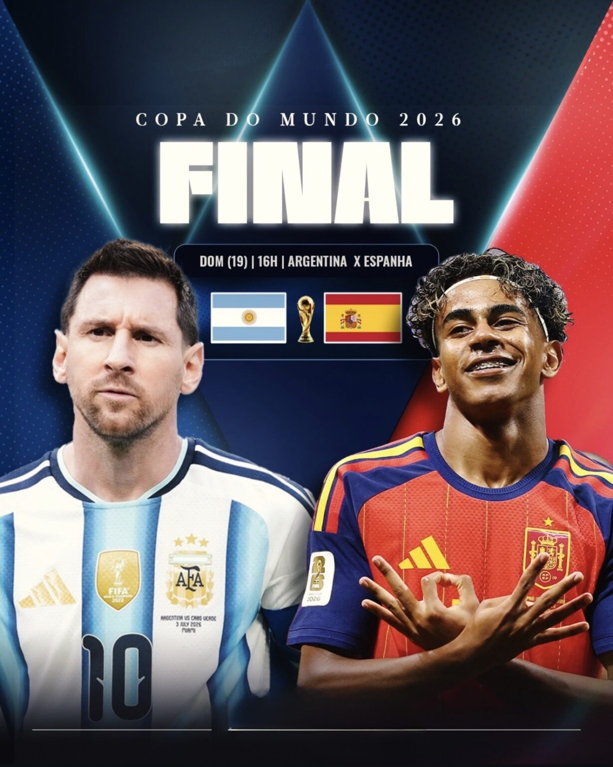 Argentina vira contra a Inglaterra com brilho de Messi e está na final da Copa do Mundo de 2026