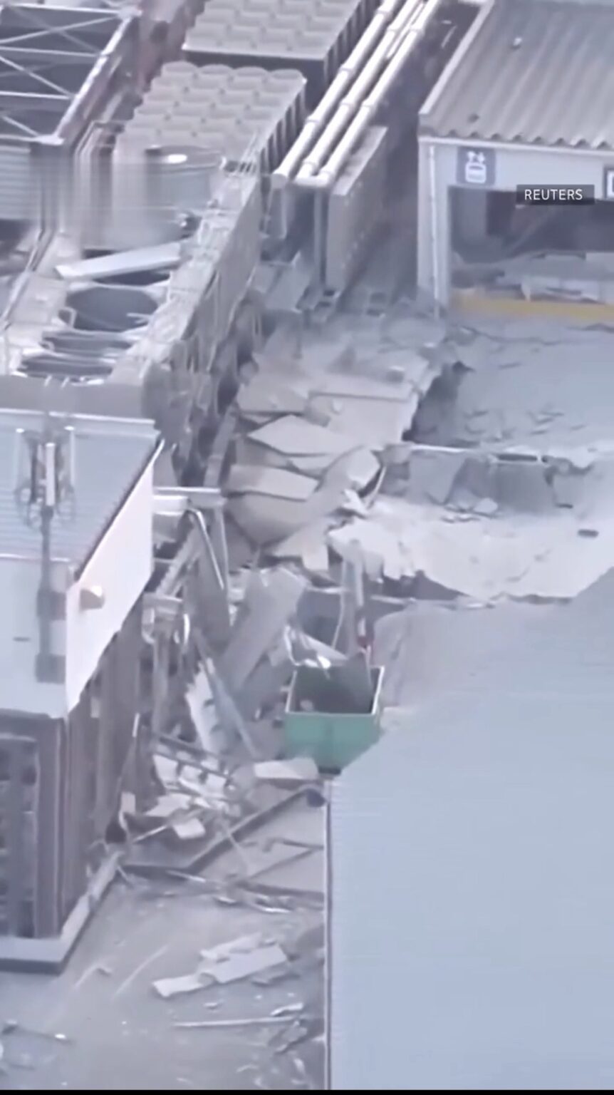 Video mostra momento de explosão em shopping no Japão após forte terremoto