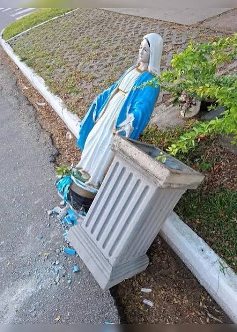Paróquia repudia vandalismo contra imagem de Nossa Senhora na Jatiúca