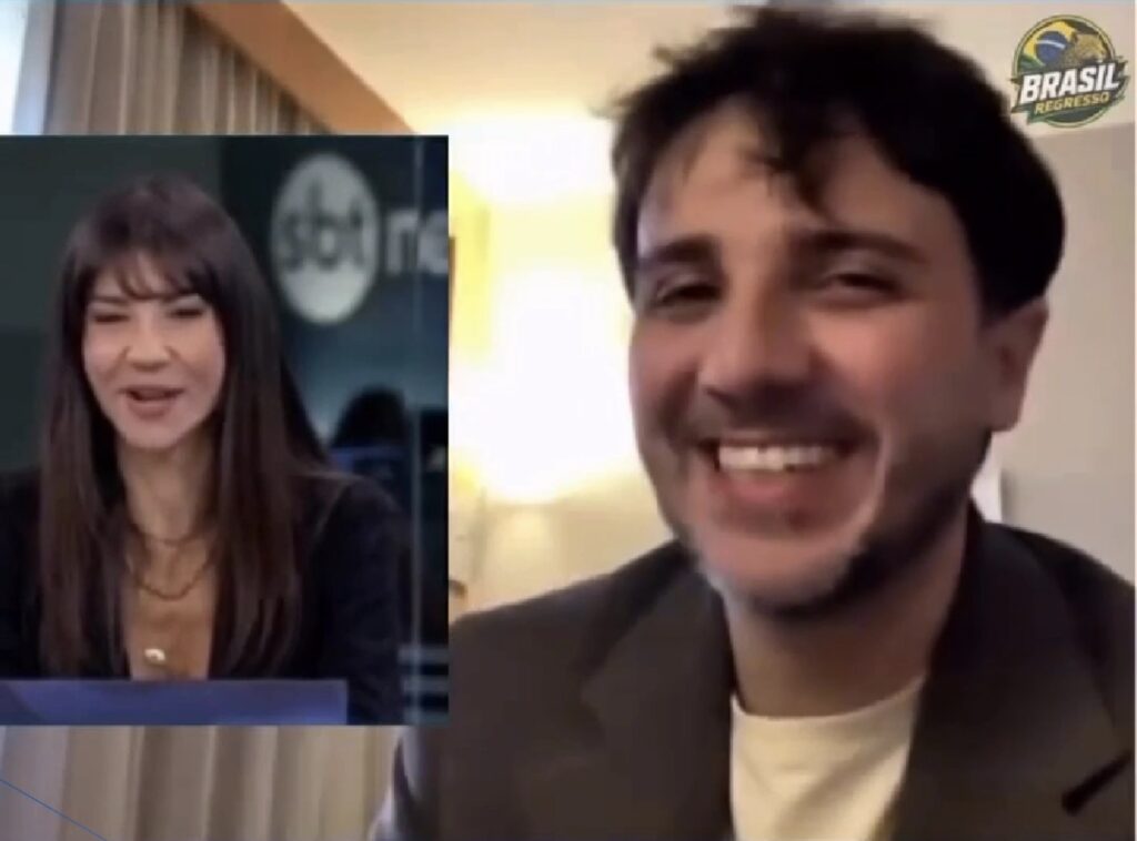 Suposto clima de flerte entre Renan Santos e jornalista do SBT News vira meme